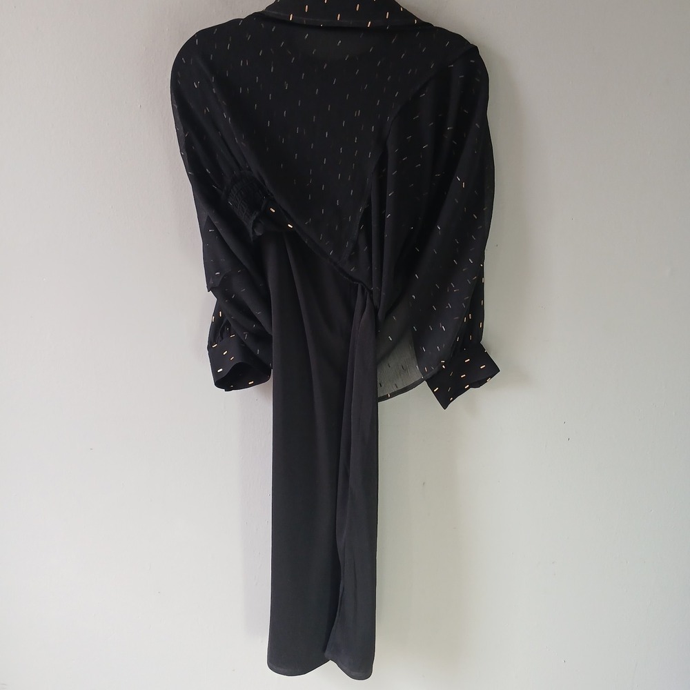 Banana Republic Women's Size XS Black Gold Metallic Blouson Dress Lined NWT!!! - Picture 9 of 16